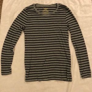 Faded Glory striped black and grey long sleeve